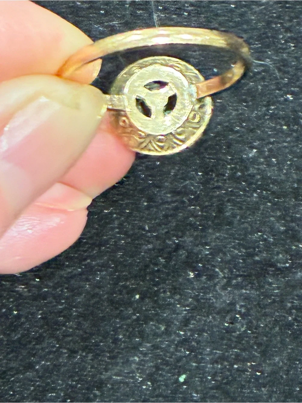 Antique Clark & Coombs 14k RGP Daughters of Rebekah Ring